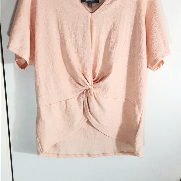 Marled by Reunited Clothing Blush Pink Twist Top - Picture 5 of 6